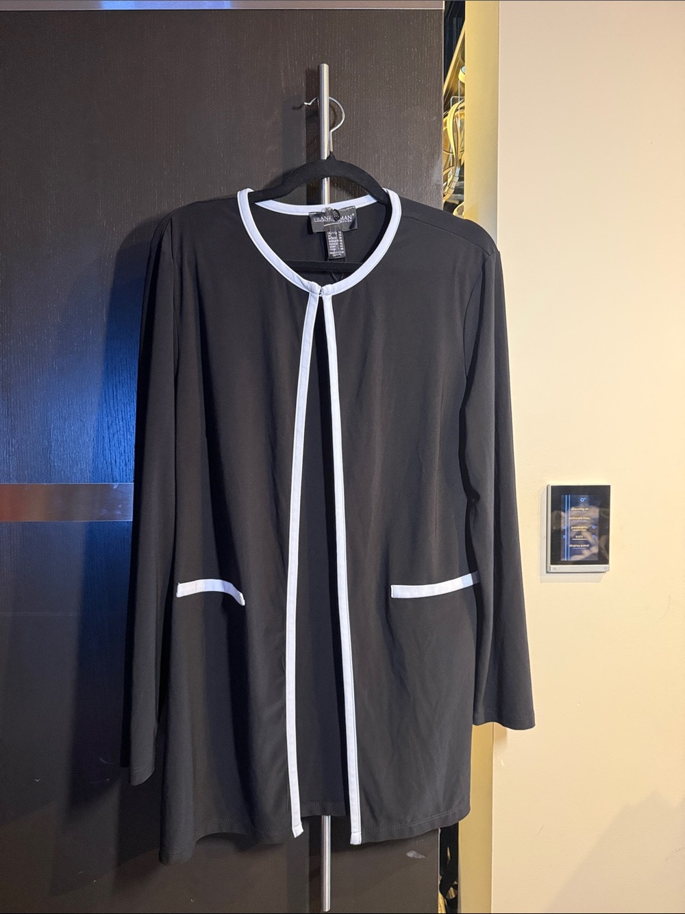 Frank Lyman Design Black Jacket with White Trim